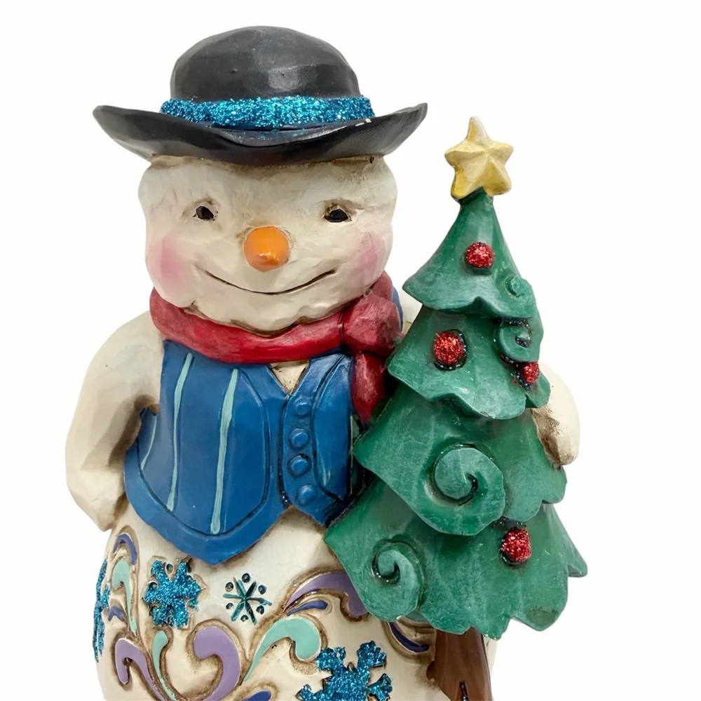 Jim Shore| Snowman Figurine with Christmas Tree 